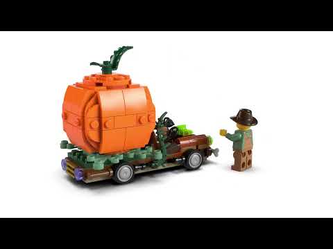 Gambar LEGO Jack-O Lantern Pickup Truck Set 177 pcs 40822 - Oranye/Cokelat