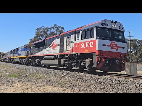 6PM9 SCT up "Dark Ghost" (SCT+CF+CSR+SCT), Forrestfield to Laverton, 1457, 9/12/24, Ararat West VIC