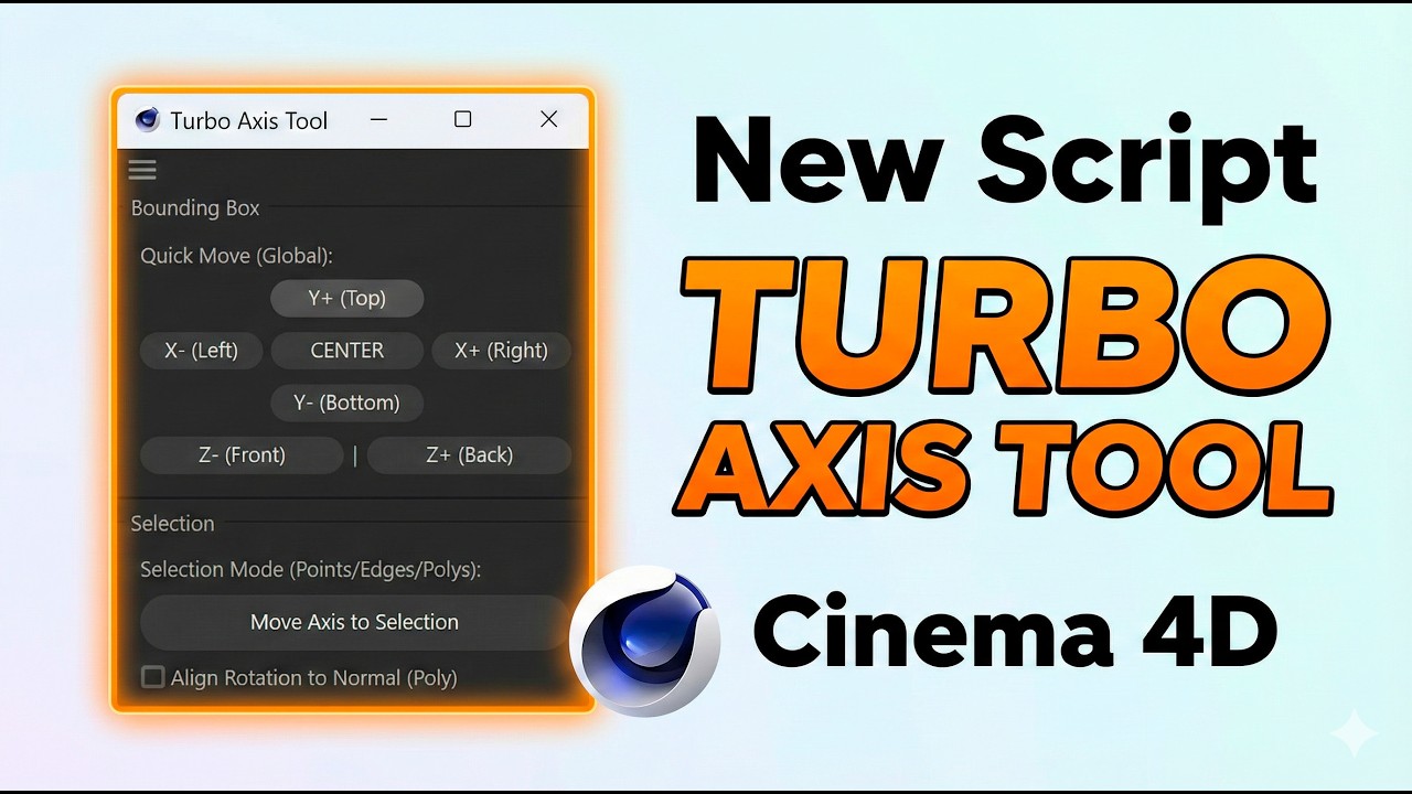 TurboAxis Tool Super Fast Axis Control in Cinema 4D 3D Model