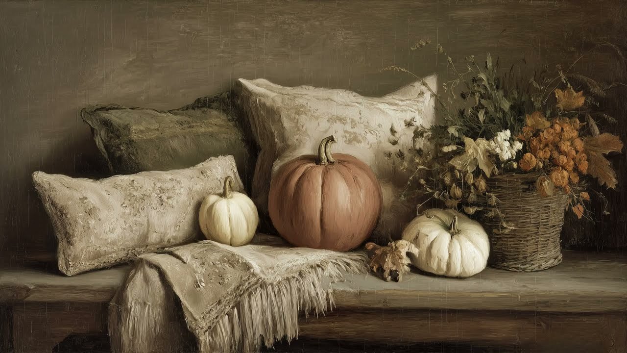 Vintage Autumn Art Slideshow | Cozy Fall Scenes for Your TV | Frame TV | 4K | 2 Hours