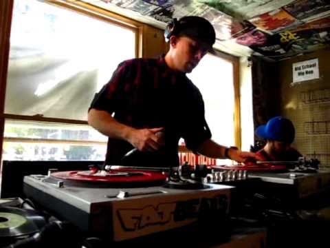 DJ Max Glazer playing classic rap records and classic reggae 45