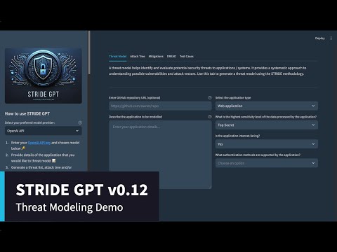 STRIDE GPT v0.12 - Threat Modeling