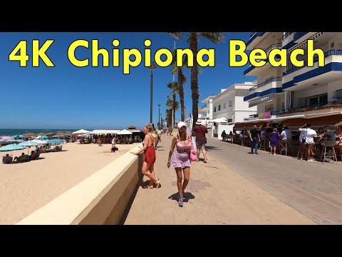 4k  Chipiona Beach Walk - Cadiz Virtual Walking Tour 2022, Spain 🇪🇸