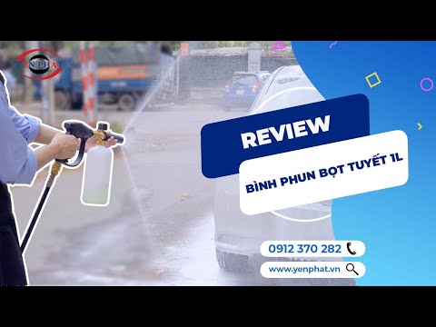 REVIEW BÌNH PHUN BỌT TUYẾT 1L - Test trực tiếp khả năng phun bọt trong video!