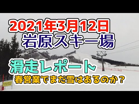越後湯沢 岩原スキー場2021年3月12日滑走レポート！シーズン終盤に向けて春スキーのゲレンデ積雪量をチェック！