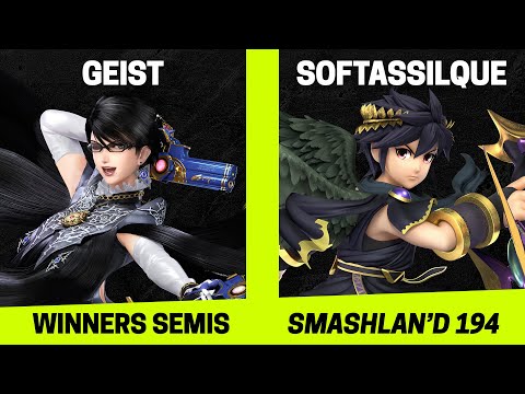 SmashLAN'd 194 Winners Semis - Geist (Bayonetta) vs SoftAsSilque (Dark Pit) - SSBU Tournament