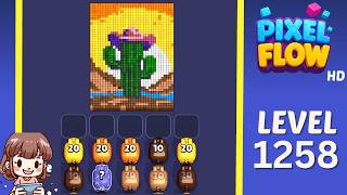 Pixel Flow Level 1258 Solution Walkthrough
