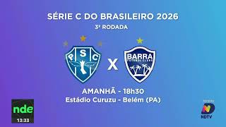 Paysandu e Barra se enfrentam pela terceira rodada da Série C
