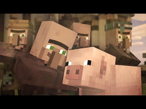 Piglin Life 06 - The Past of Pig & Villager | Minecraft Animation