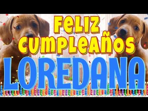¡Feliz Cumpleaños Loredana! (Perros hablando gracioso) ¡Muchas Felicidades Loredana!