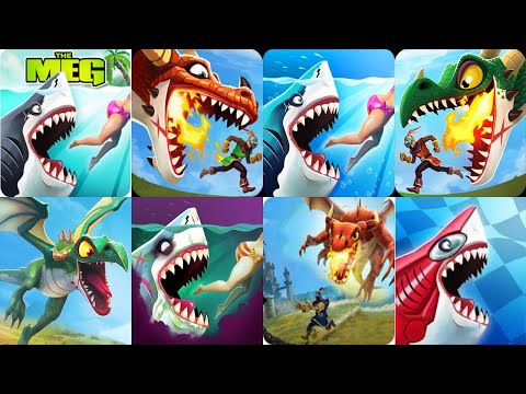 Hungry Shark World vs Hungry Dragon - UMBRA Unlocked Update All Sharks All 25 Dragons Unlocked