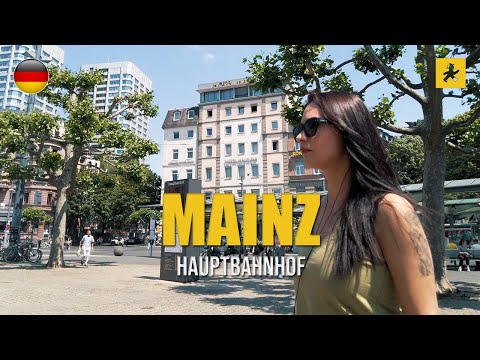 Mainz Hauptbahnhof | Caminhando pela Estação Central de Mainz, Alemanha | 4K 60fps