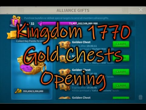 Rise of Kingdoms 1770 | Alliance Gold Chests Opening