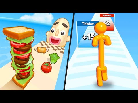 Sandwich Runner / Tall Man Run - Best levels Gameplay NEW UPDATE - BEST android GAMES