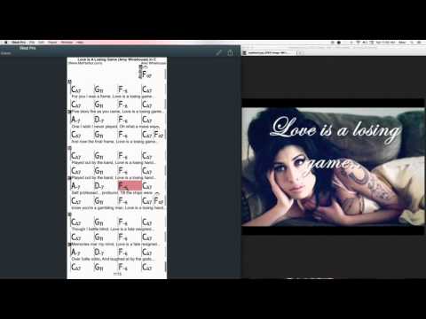 Amy Winehouse Love Is A Losing Game Sheet Music Download Youtube Videos