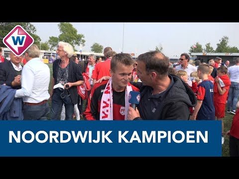 Uitzinnige supporter viert kampioenschap Noordwijk: 'Super Noortuk, olé olé olé' - OMROEP WEST SPORT
