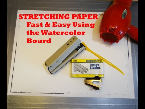 A Short for Stretching Watercolor Paper on Pre-Made Watercolor Board