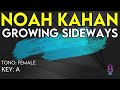 Noah Kahan - Growing Sideways - Karaoke Instrumental - Female