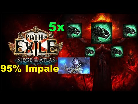 5 Carrion Golems in Necromancer & 95% Impale Chance in Archnemesis League Siege of the Atlas - 964