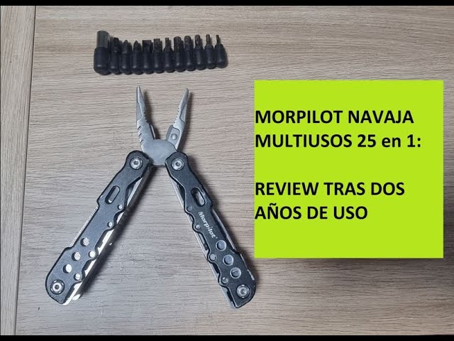 Vídeo relacionado con Navaja Multifuncional Morpilot 15 en 1 Navaja Suiza y Pedernal con Encendedor de Fuego, Último Cuchillo Multiuso Acero Inoxidable, Navaja Caza Pesca, Impermeable Herramienta Múltiusos