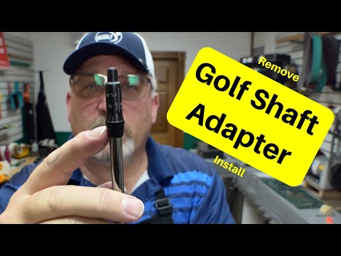 Part of a video titled How To remove / Install a Golf shaft Adapter - YouTube