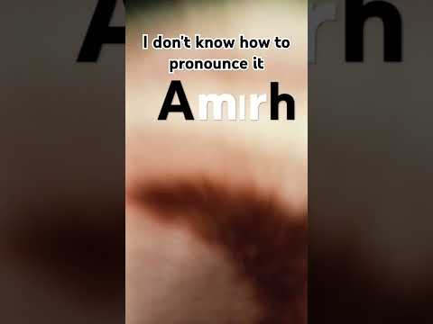 I don't know how to pronounce my name