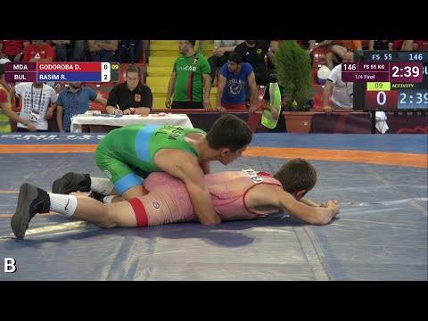 1/4 FS - 55 kg: D. GODOROBA (MDA) v. R. RASIM (BUL)