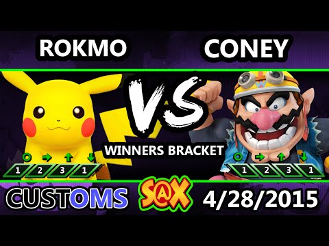 S@X Customs - Rokmo (Pikachu) Vs. Coney (Wario) - SSB4 Tournament - Smash Wii U