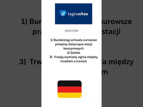 Niemiecki dziennik telewizyjny @tagesschau 26 marca