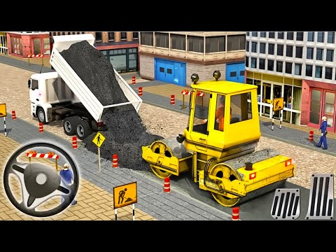 -City Road Builder Simulator 2020#1-Construction Machines Driving Android Gameplay