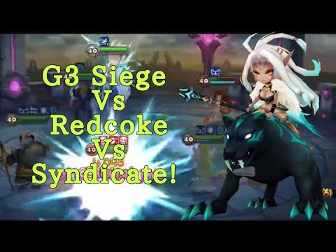 [Summoners War]G3 siege Vs Redcoke Vs Syndicate! : got beaten by Narsha 😵