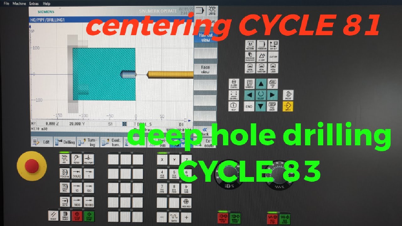deep-hole drilling cycle 83/centering cycle 81/cnc programming/siemens sinumerik