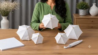 Paper Umbrellas Making Idea | Easy DIY Paper Umbrella Tutorial 