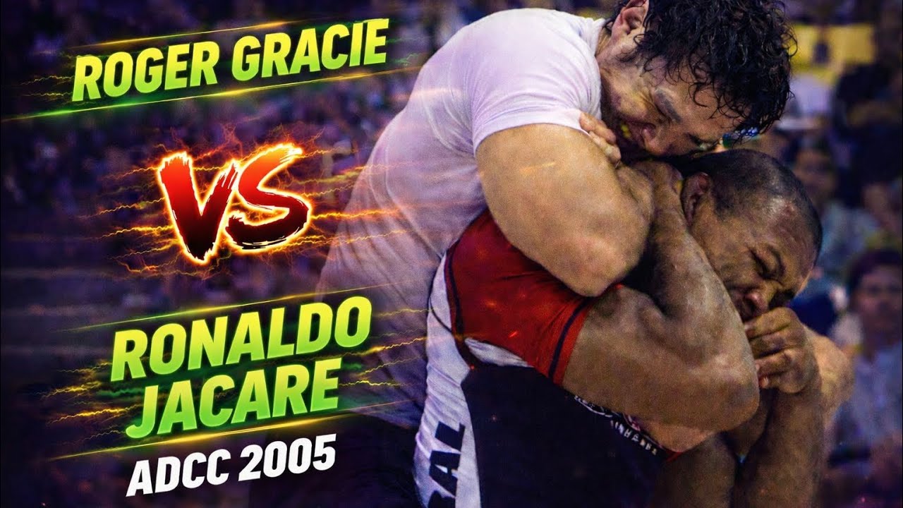 Roger Gracie SUBMITS Ronaldo Jacare Souza ADCC 2005 Absolute Finals  With Standing Rear Naked Choke