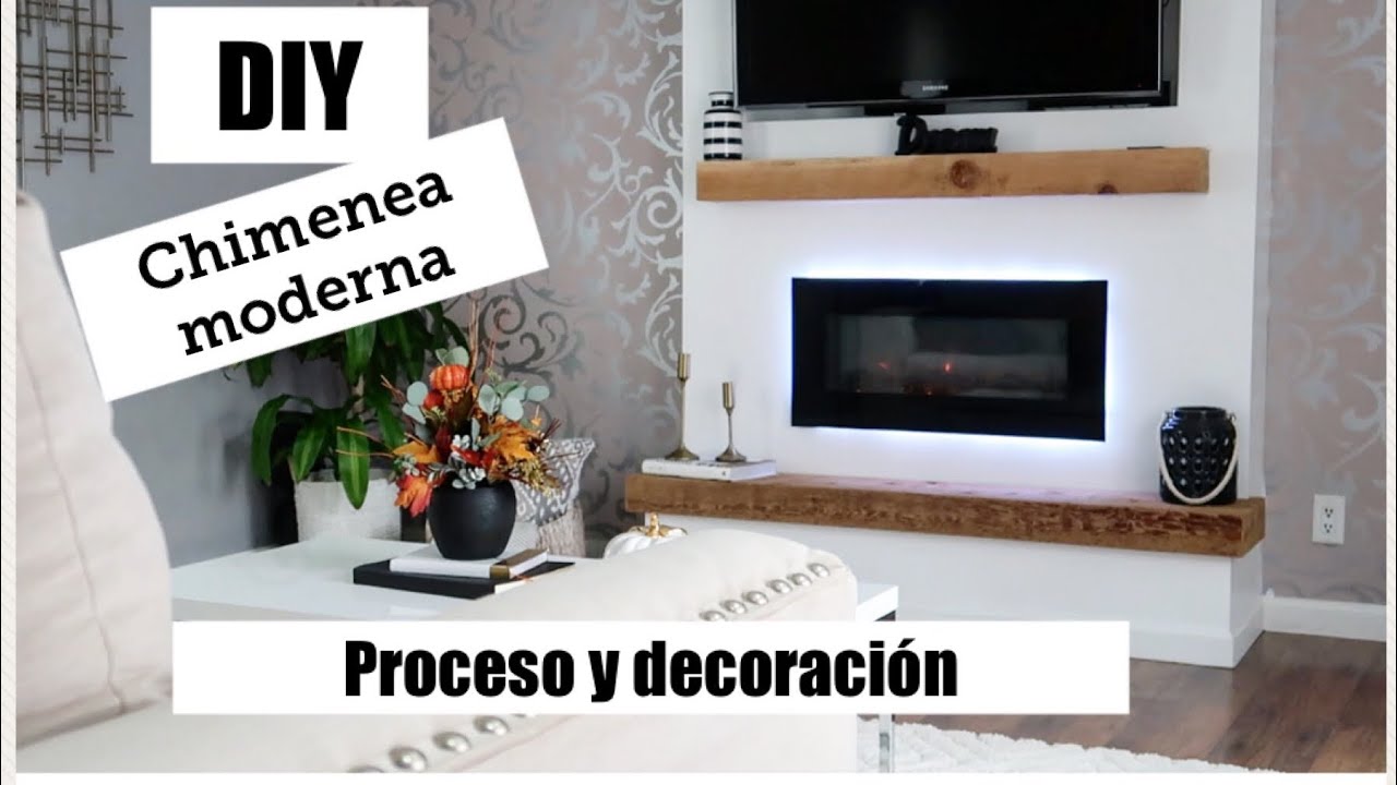 DIY cómo hacer la base para una chimenea moderna eléctrica.