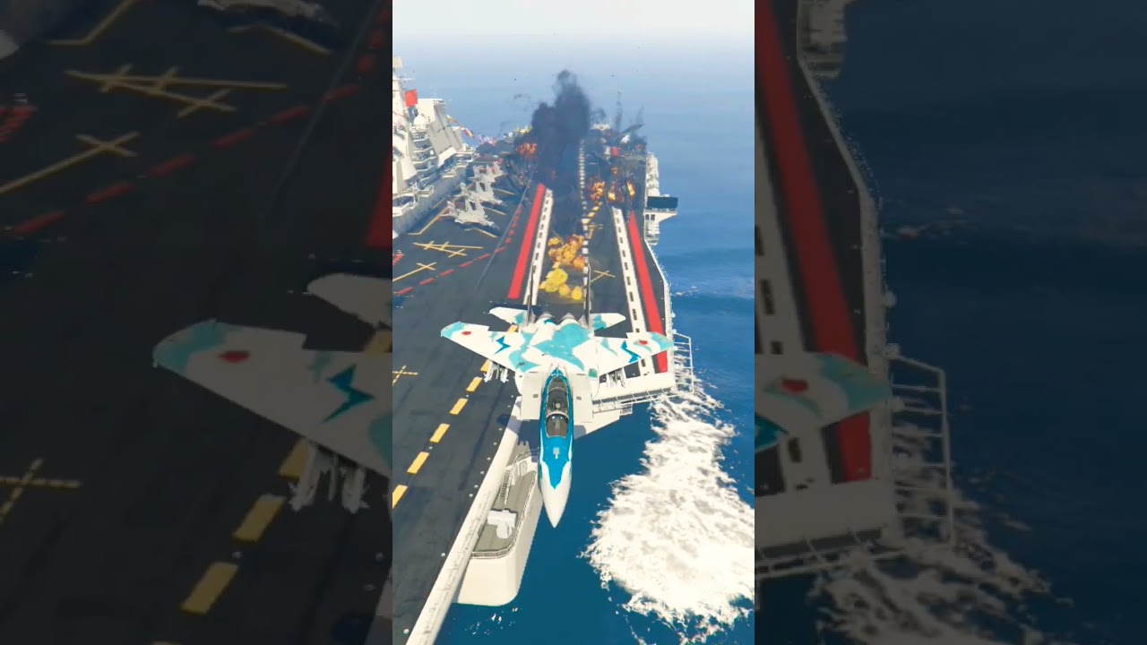 North Korea Fleet under attack by Japan Air force -gta5