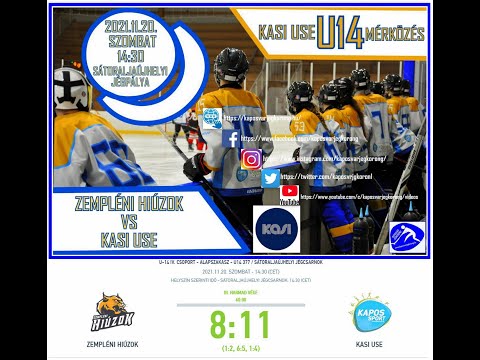 U14  ZEMPLÉNI HIÚZOK-KASI USE Jégkorong mérkőzés highlight 2021.11.20. SÁTORALJAÚJHELY