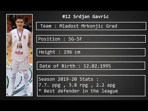 #8 Srdjan Gavric | Season 2019|20 | Bosnian League Highlights