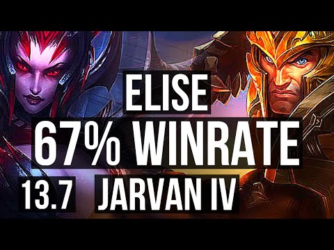 ELISE vs JARVAN IV (JNG) | 8/0/2, 67% winrate, Legendary | KR Master | 13.7
