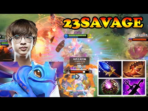 23SAVAGE PUCK FULL COUNTER PANGO VS AME RAID BOSS CARRY WRAITH KING EPIC SEA BATTLE | DOTA2ORBS
