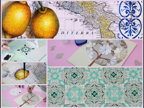 #mosaico #fibrofacil #stencil #decoupage #scrapbooking  ManosalaObraTv Programa 89
