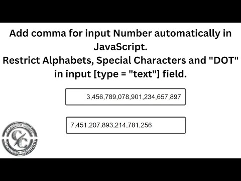 Add comma for input number automatically in JavaScript. Restrict Alphabets special character and DOT