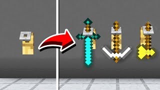 How to Make a WORKING TOOL RACK in Minecraft PE! (NO MODS!)