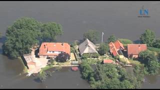 preview picture of video 'Spektakuläre Luftaufnahmen vom Hochwasser in Lauenburg'