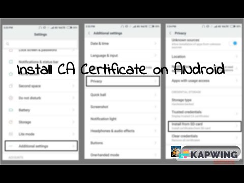 How to install CA certificate in Android device [Root]