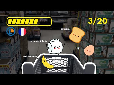 I Tried Learning 20 French words at E.Leclerc - Combien j’en retiens ? | French Vlog (EN + FR subs)