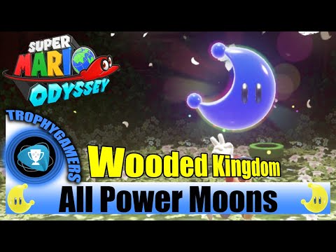 Super Mario Odyssey All Power Moon Locations Wooded Kingdom - No commentary