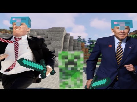 Insane Minecraft showdown: Trump vs. Biden
