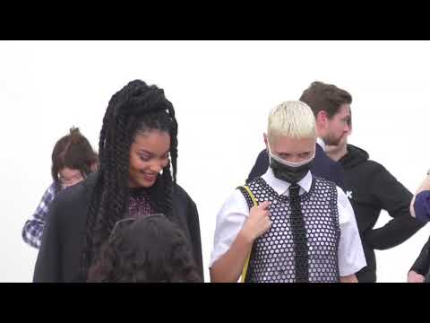 Iris Law and Sharon Alexie (@flammedepigalle) - Dior Fall Winter 22/23 fashion show Paris - 01.03.22