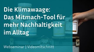 Webseminar: Die Klimawaage – Mitmach-Tool für nachhaltigen Konsum in Bildung & A